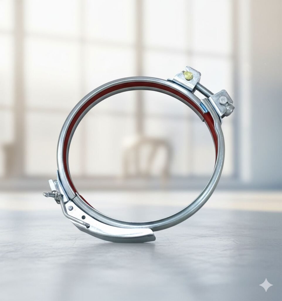 Toz toplama sistemleri için Ø100 - Ø900 mm arası mandallı contalı kelepçe imalatı